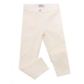 1862AF pantalone bimba girl MONNALISA off white jersey trousers kids