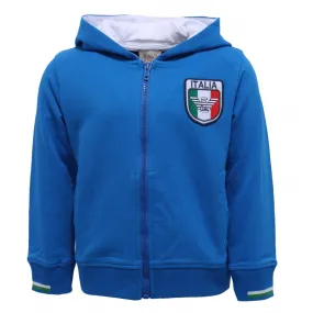 2225Y felpa bimbo boy ARMANI JUNIOR blue full zip cotton sweatshirt