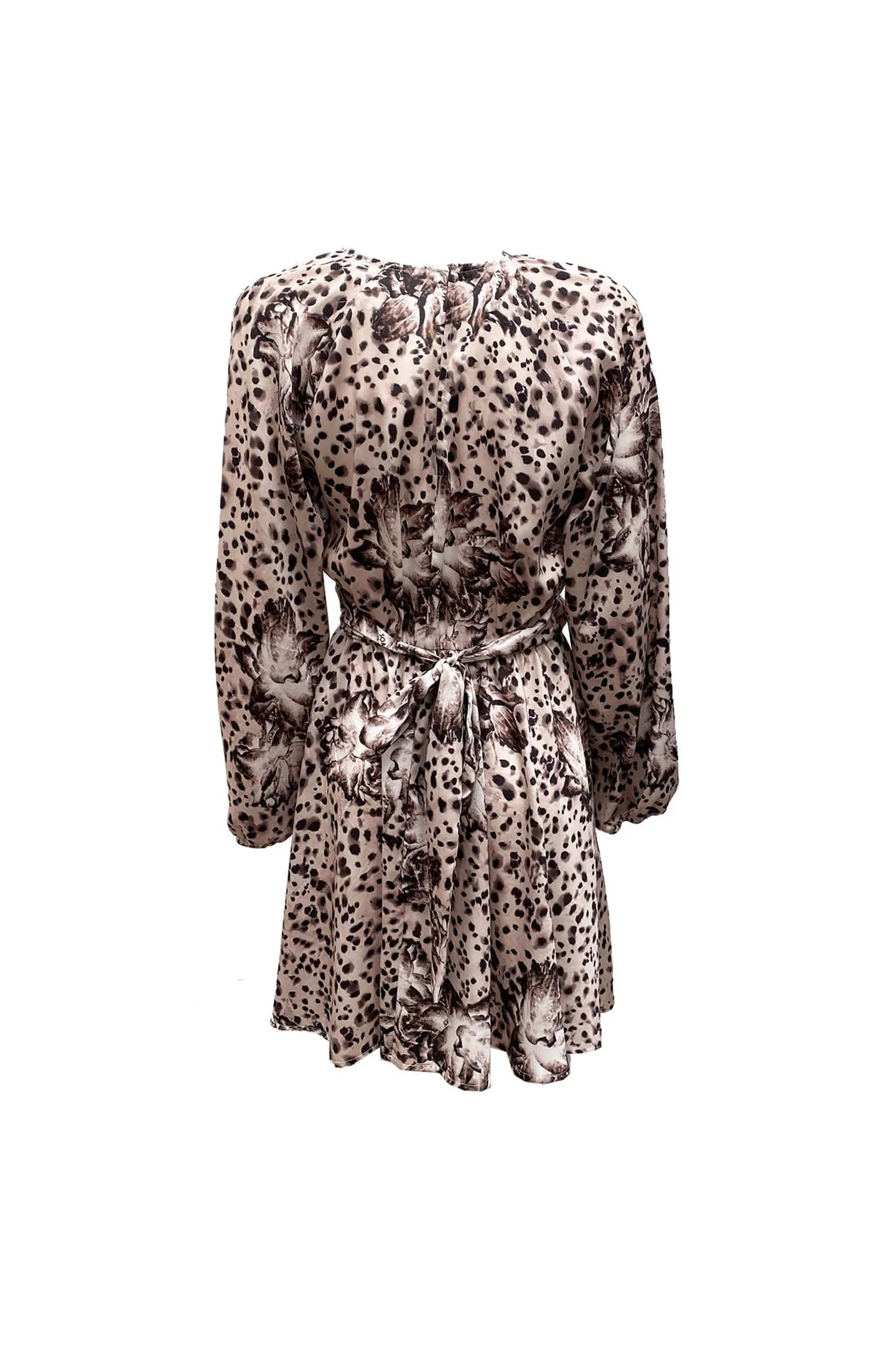 ANIMALIER FANTASY SATIN MINI DRESS