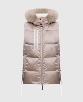 Be Florence Gilet in piumino double face con pelliccia di volpe BE2472