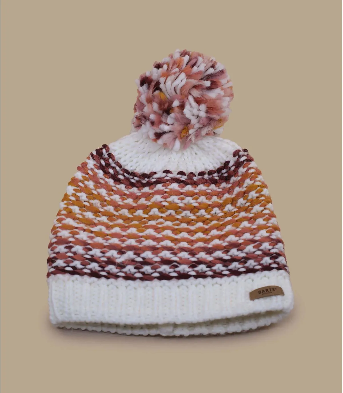 Berretto con pompon rosa sfumato da donna  Myonet morganite     