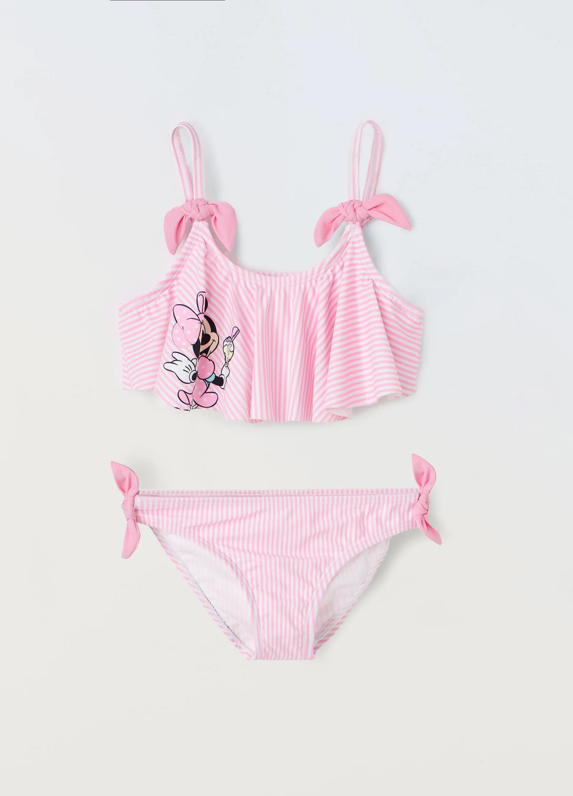 Bikini a fascia con volant bambina