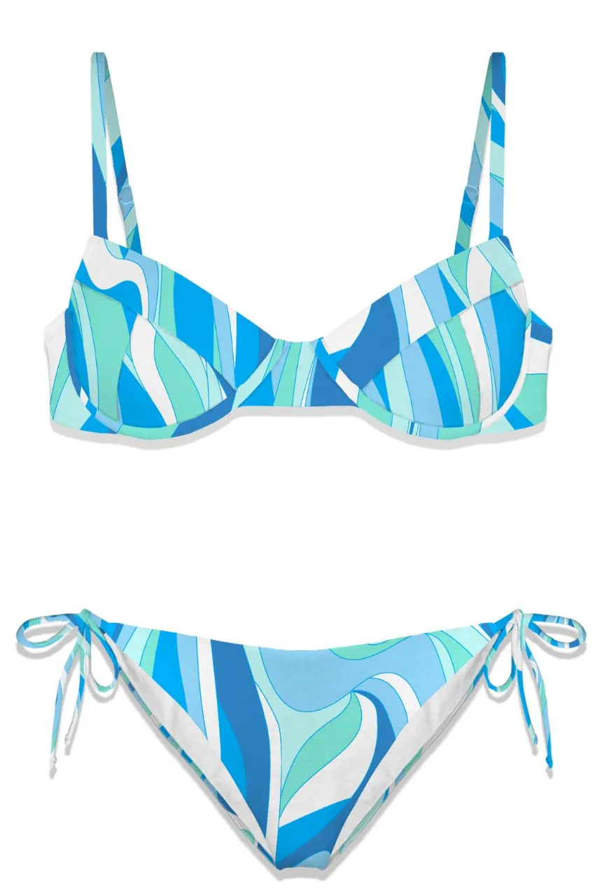 Bikini with Mc2 Saint Barth / Light blue pattern