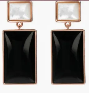 Bronzallure orecchini Black Onyx