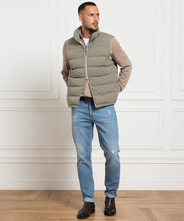 Brunello Cucinelli Gilet in piumino verde MM4031940