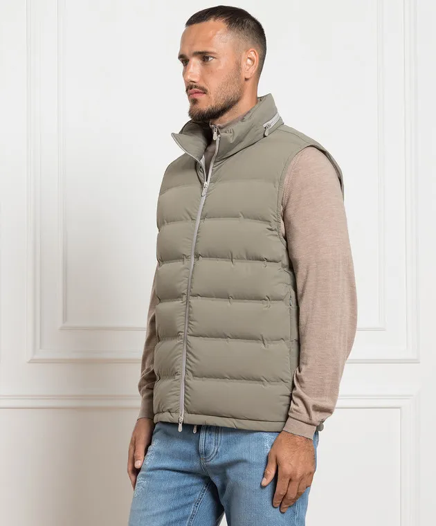 Brunello Cucinelli Gilet in piumino verde MM4031940