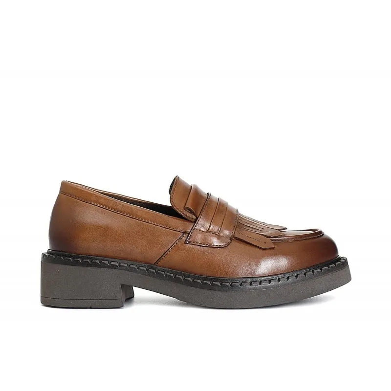 Cafe Noir MOCASSINO IN PELLE CON FRANGIA - C1XV1223
