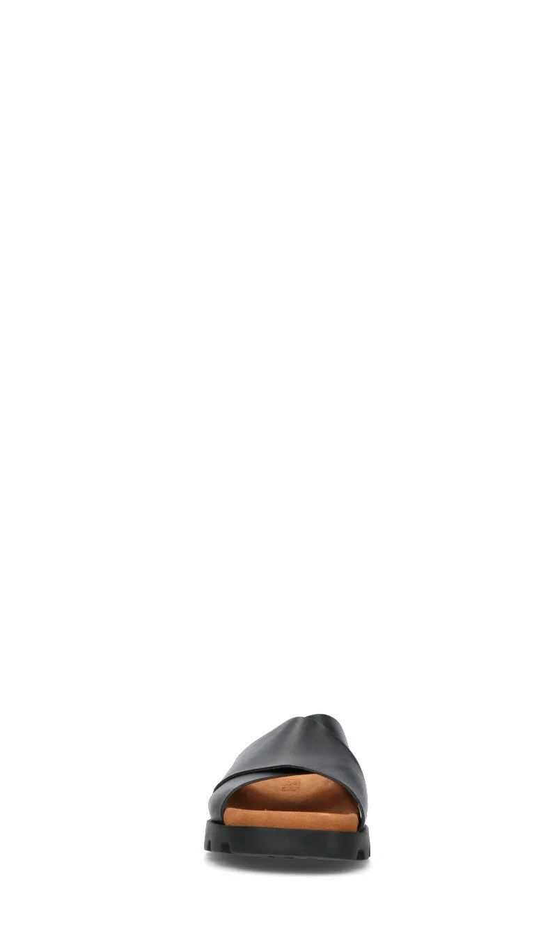 CAMPER Ciabatta donna nera in pelle
