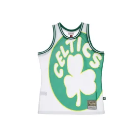 CANOTTA TIPO BASKET UOMO NBA BIG FACE BLOWN OUT FASHION JERSEY HARDWOOD CLASSICS BOSCEL WHITE/ORIGINAL TEAM COLORS