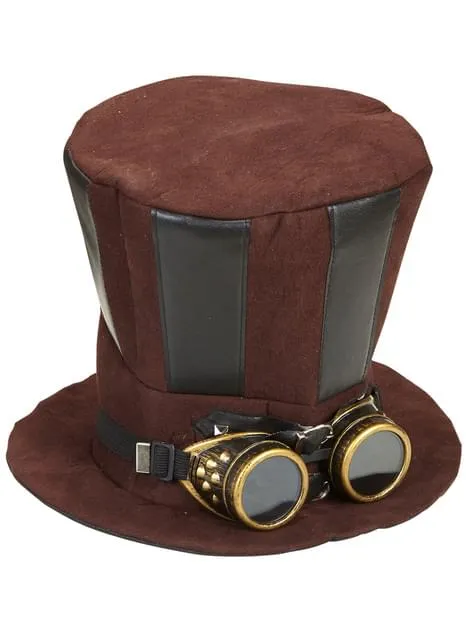 Cappello Steampunk con occhiali per adulto