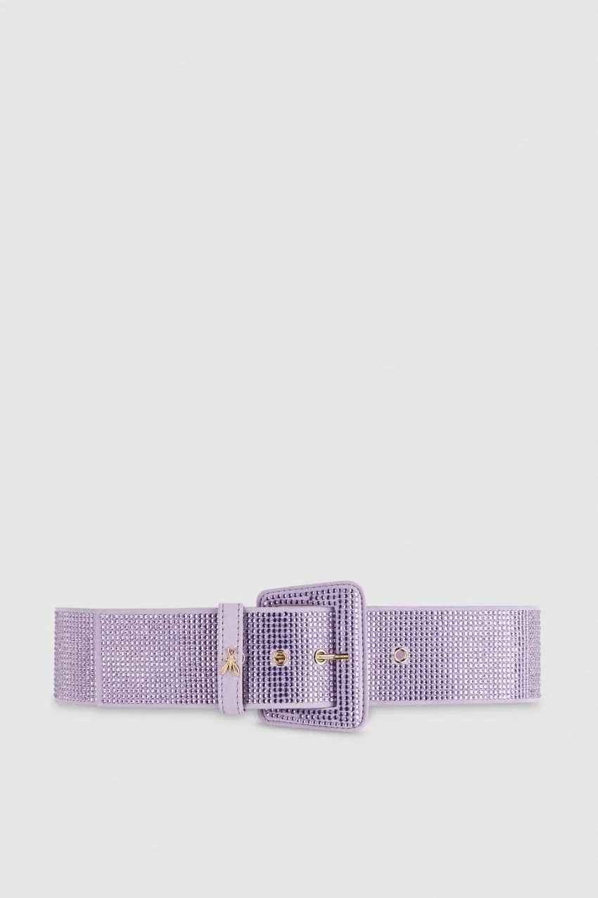 Cintura vita alta con strass     
