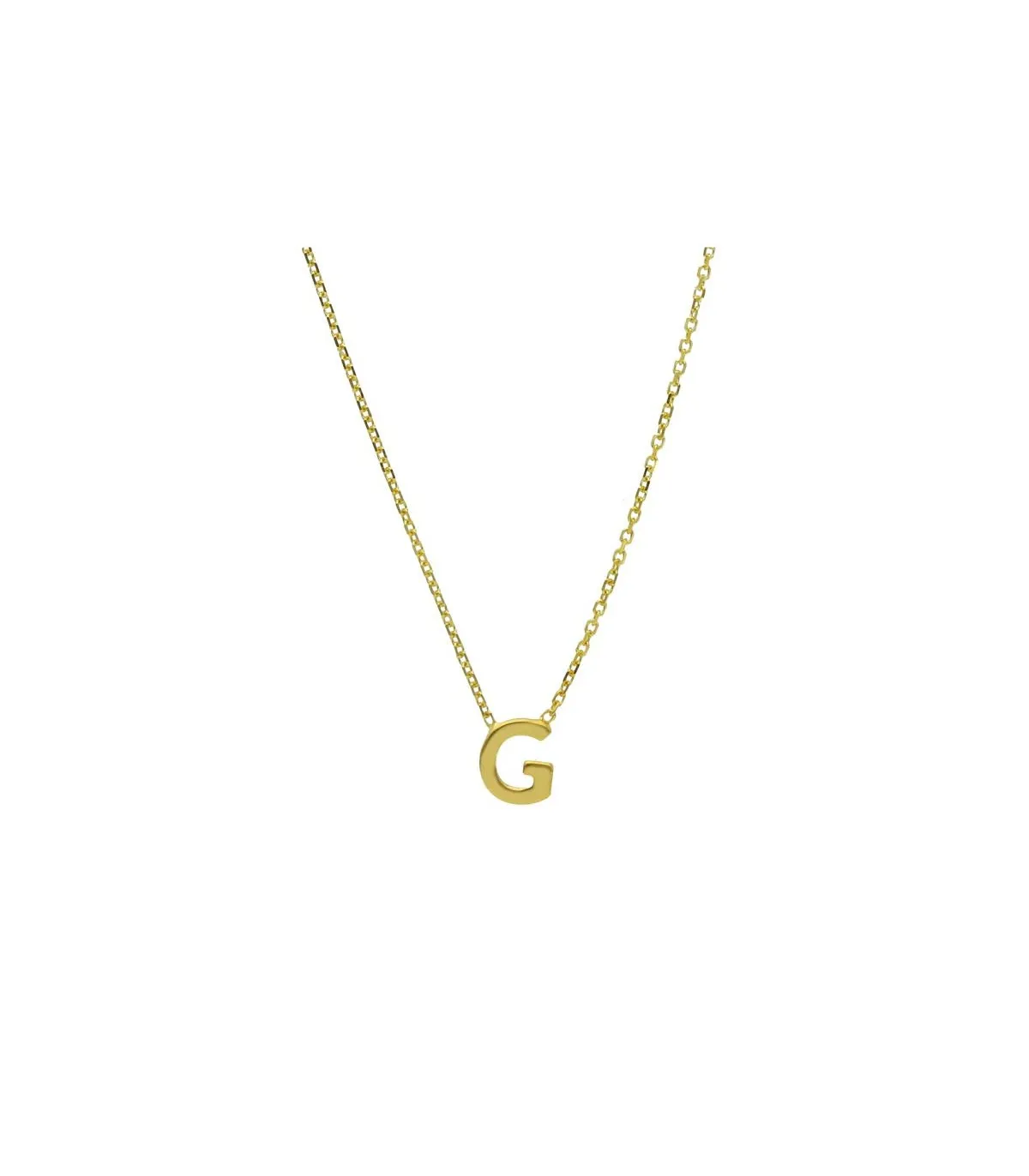 Collana Donna Raggi Lettera G Oro Giallo 9kt