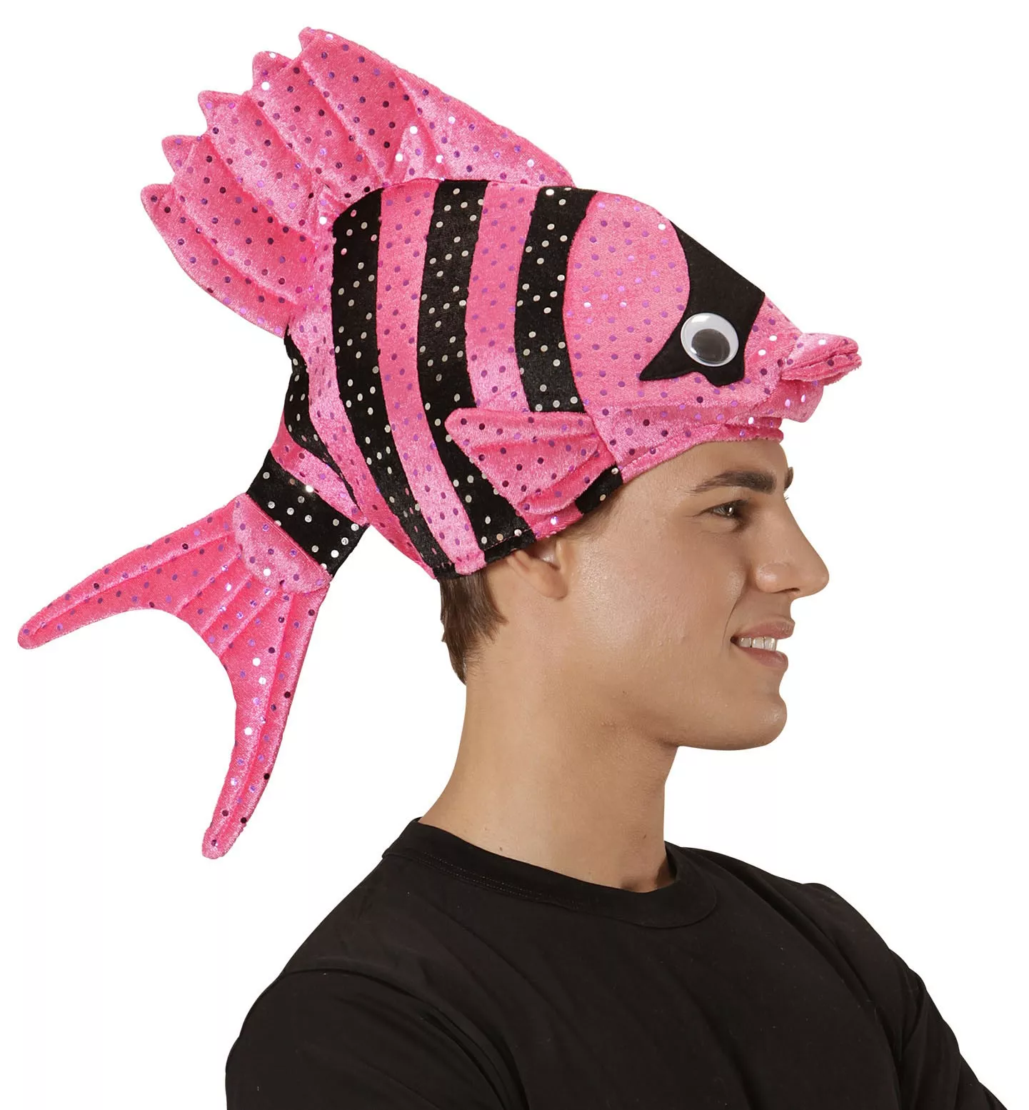 Divertente cappello di pesce rosa