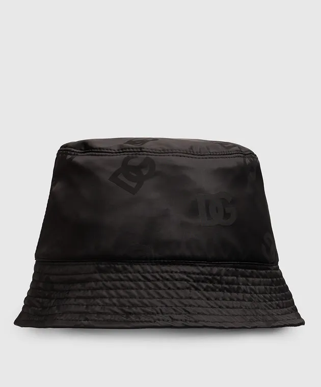 Dolce&Gabbana Panama nero con stampa logo DG GH701AFJSB7