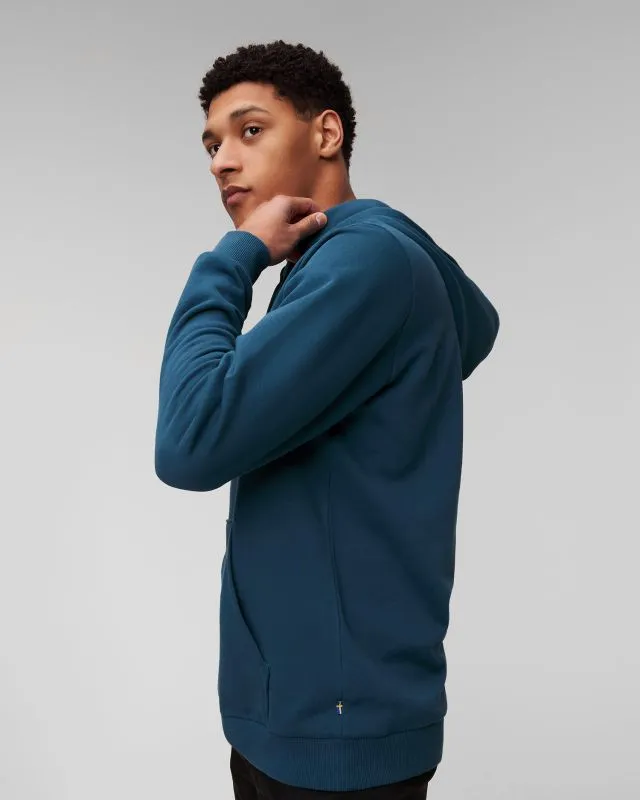 Felpa blu da uomo Fjallraven Logo Hoodie M