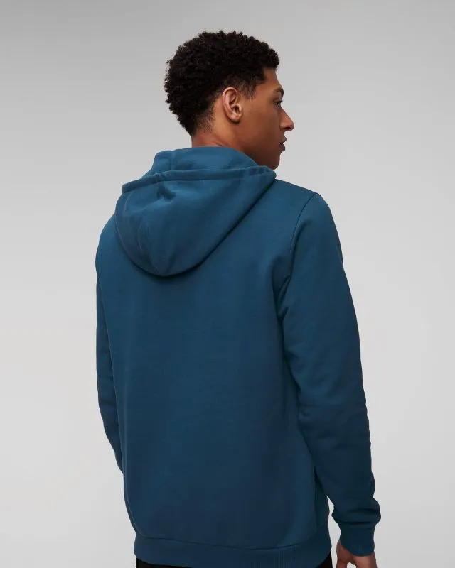 Felpa blu da uomo Fjallraven Logo Hoodie M