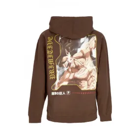 felpa cappuccio uomo future memory hoodie x attack on titan BROWN