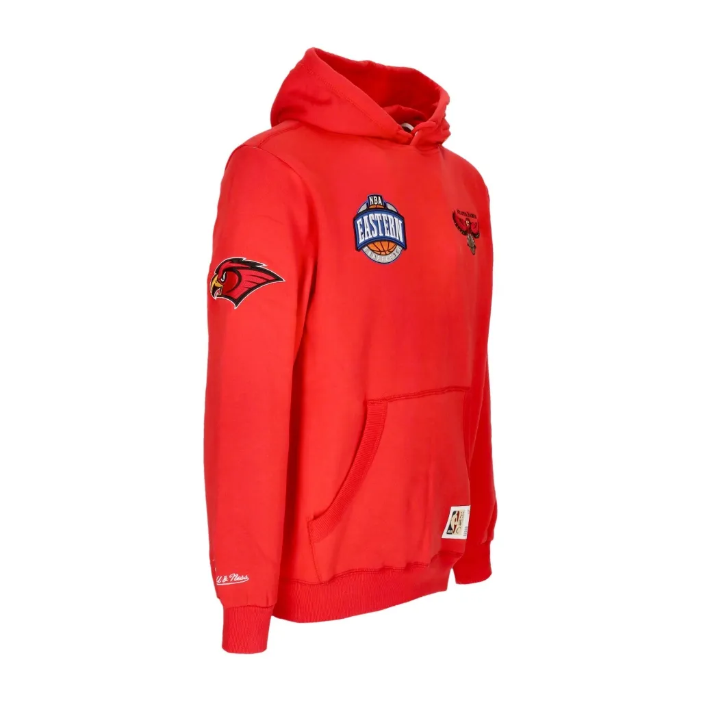 felpa cappuccio uomo nba hometown fleece hoodie atlhaw RED