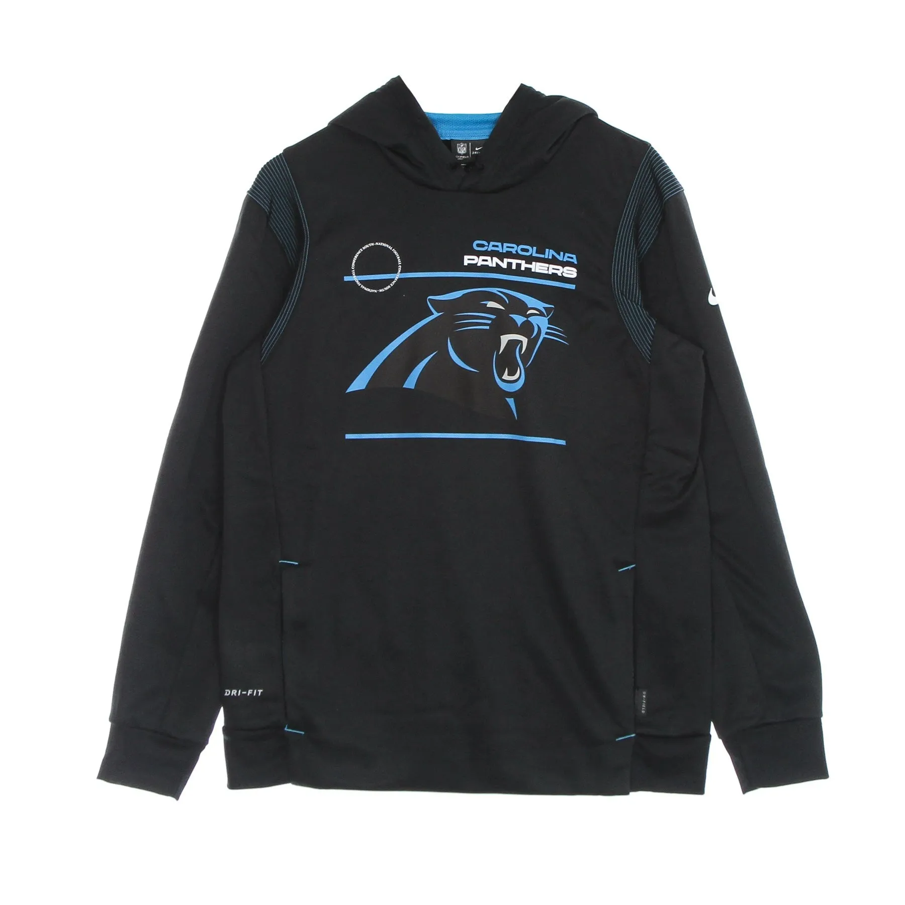Felpa Cappuccio Uomo Nfl Therma Hoodie Po Carpan Black/original Team Colors