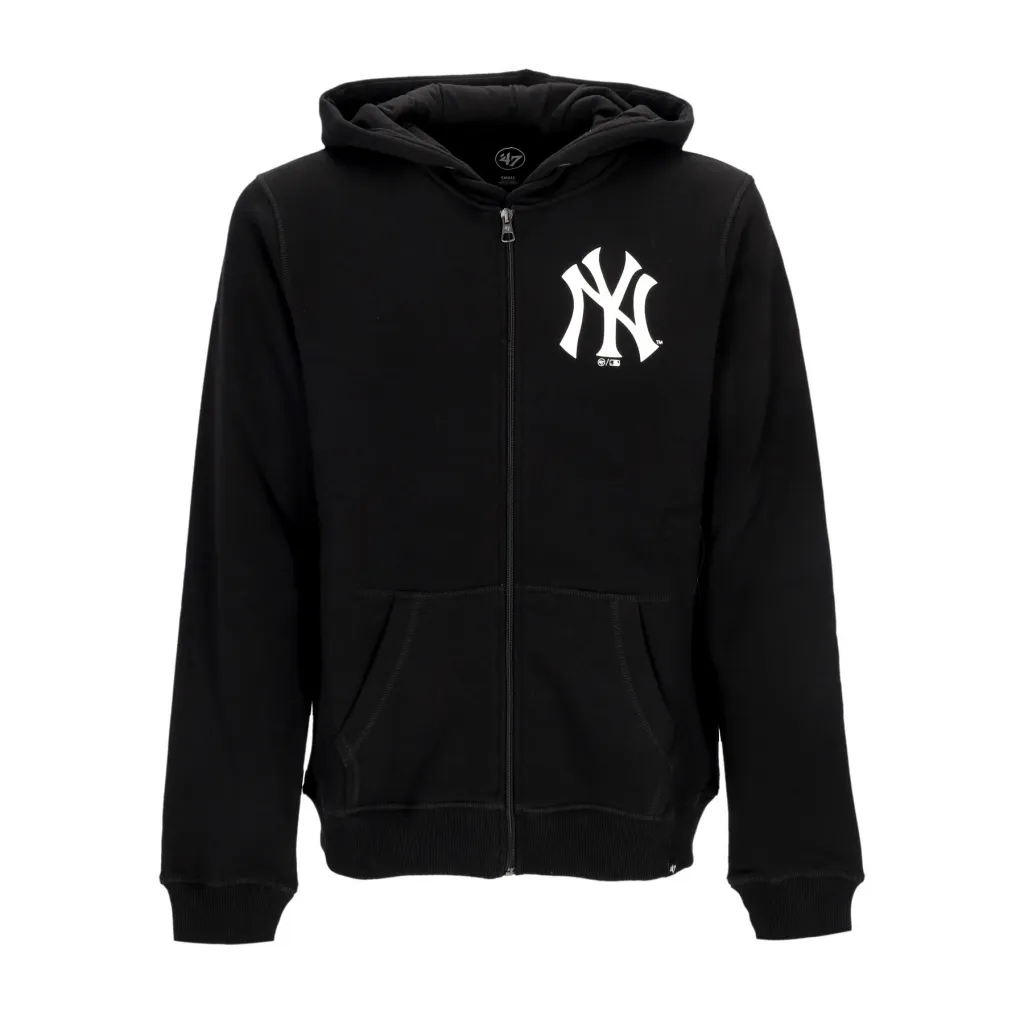 felpa cappuccio zip uomo mlb burnside zip hoodie neyyan JET BLACK