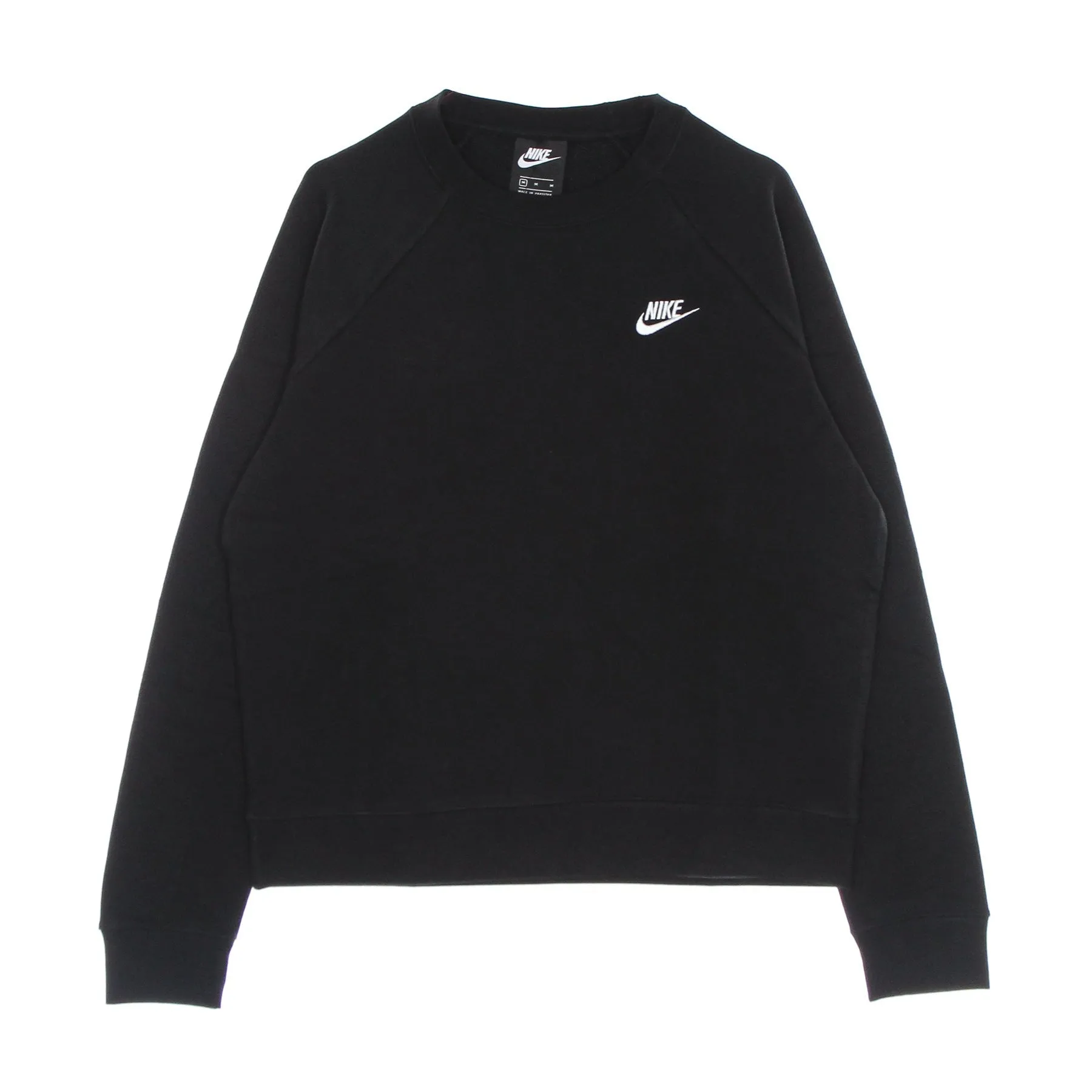 Felpa Girocollo Donna W Essential Fleece Crew Black/white