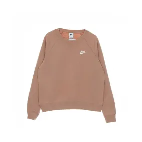 felpa girocollo donna w essential fleece crew ROSE WHISPER/WHITE