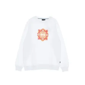 FELPA GIROCOLLO UOMO LOGO MAIOLICHE CREWNECK WHITE