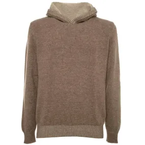 Felpa melange in lana merino e cashmere 