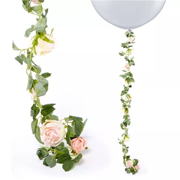 Ghirlanda di rose rosa 1,75 m