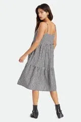 GINGHAM TIER DRESS - BLACK