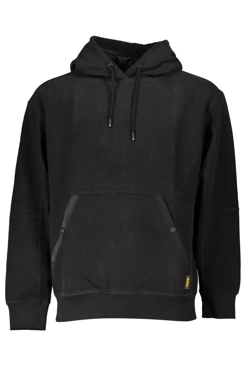 HUGO BOSS FELPA SENZA ZIP UOMO NERO