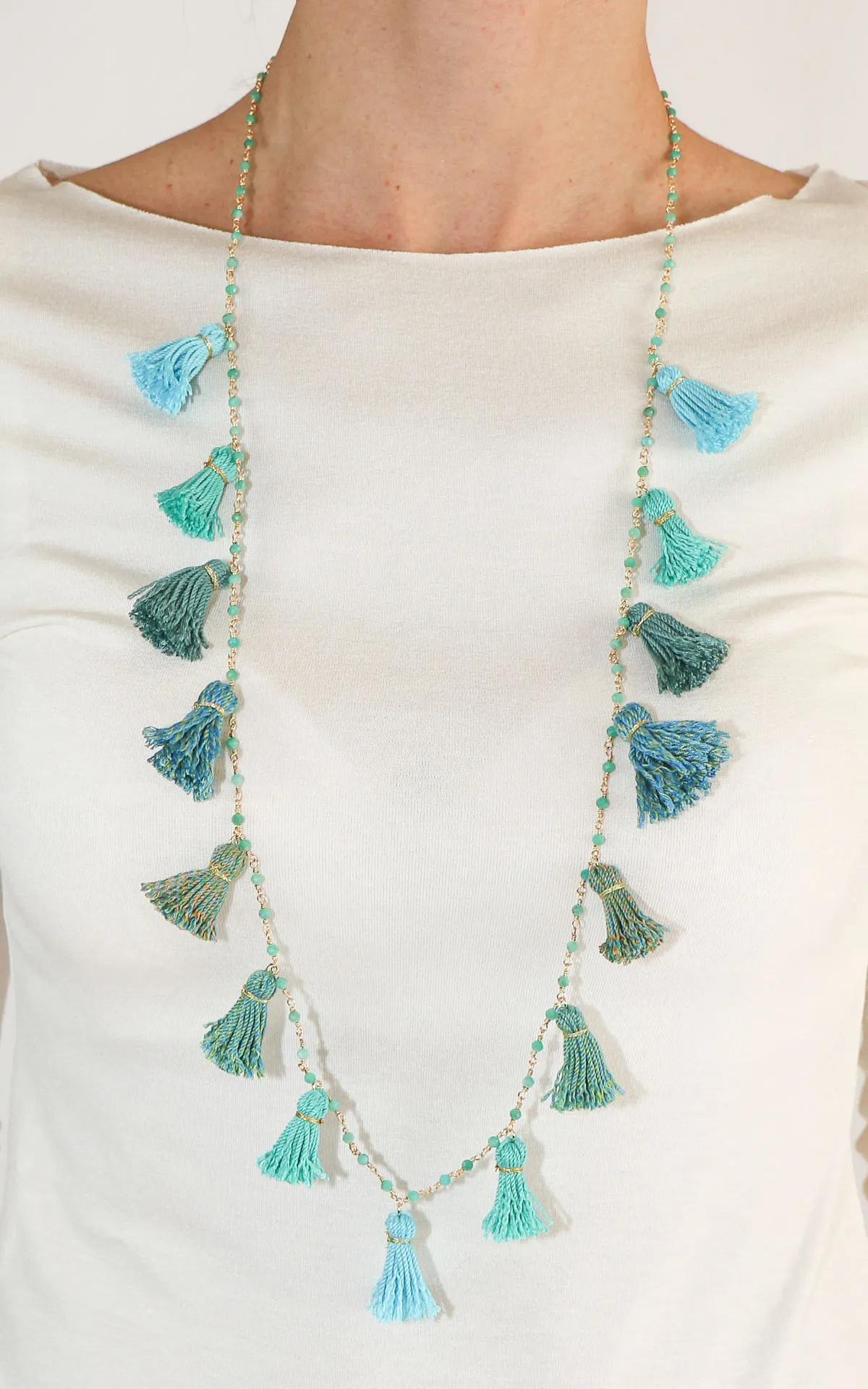Just – Collana con nappine – Turchese
