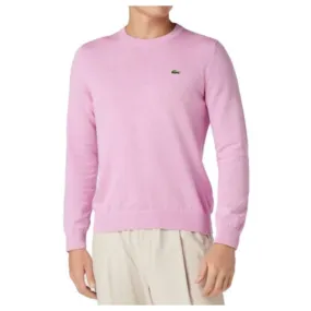 Lacoste Maglia Giro Cotone Rosa Uomo