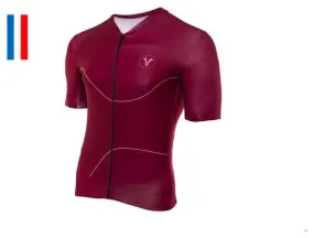 LeBram Roselend Bordeaux Short Sleeve Jersey Fitted