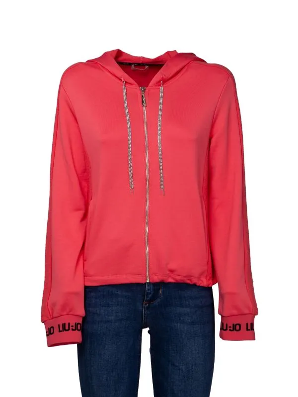 Liu Jo Felpa da Donna Chiusa Cappuccio Strass    