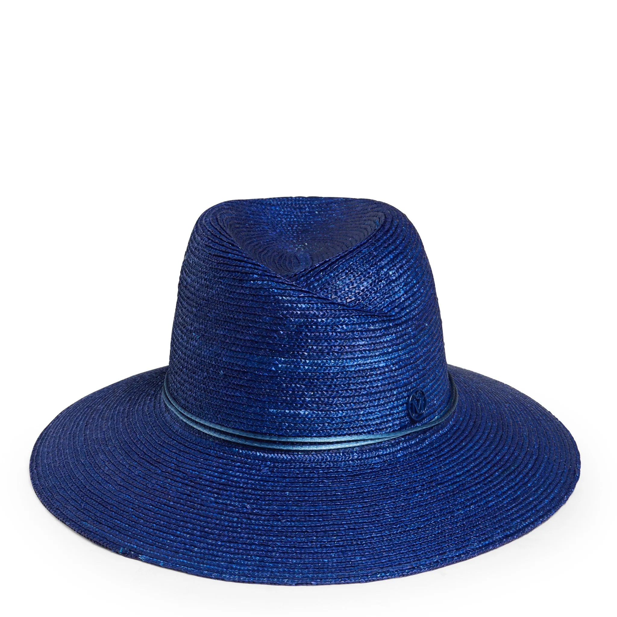 MAISON MICHEL  Cappello ''Virginie'' in paglia blu