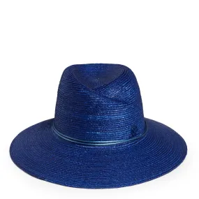 MAISON MICHEL  Cappello ''Virginie'' in paglia blu