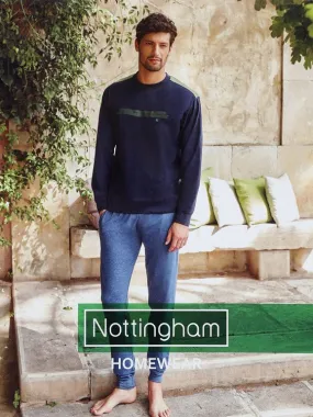 Nottingham Pyjama long homme en jersey de coton