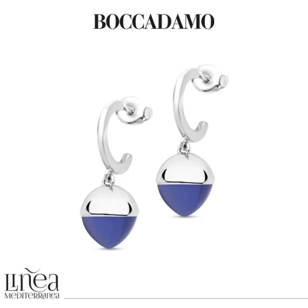 Orecchini mezzaluna con cristalli color tanzanite    