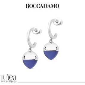 Orecchini mezzaluna con cristalli color tanzanite    