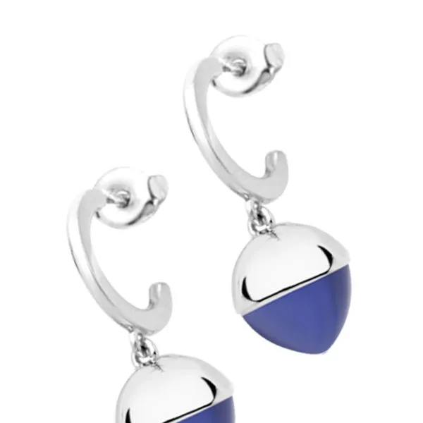 Orecchini mezzaluna con cristalli color tanzanite    