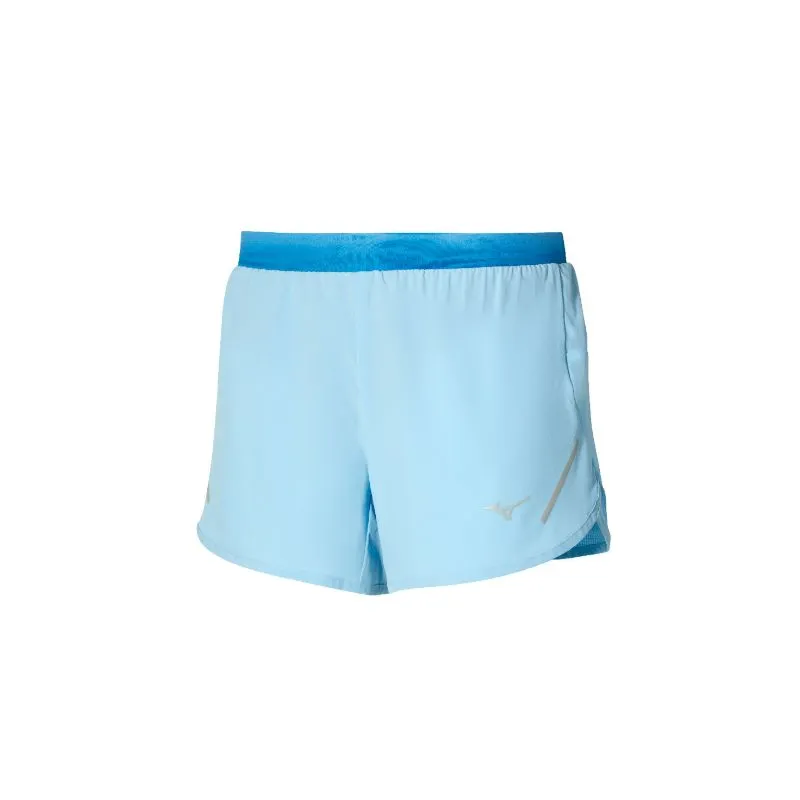 Pantaloncini da corsa da donna Mizuno Premium Aero 4' Short WOS (Ceruleo)