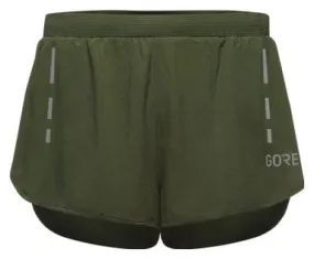 Pantaloncini da corsa Gore Wear Split Khaki Khaki