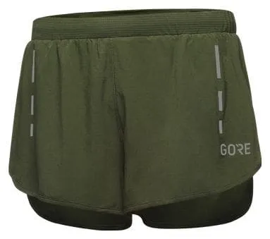 Pantaloncini da corsa Gore Wear Split Khaki Khaki