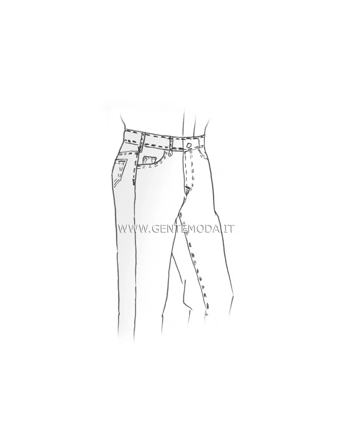 Pantalone in cotone 5 tasche Jeans Nocciola Mod Treviglio