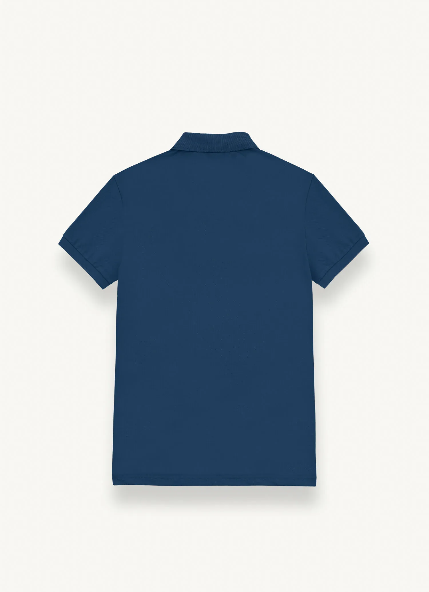 Piqué polo shirt with ribbed edges