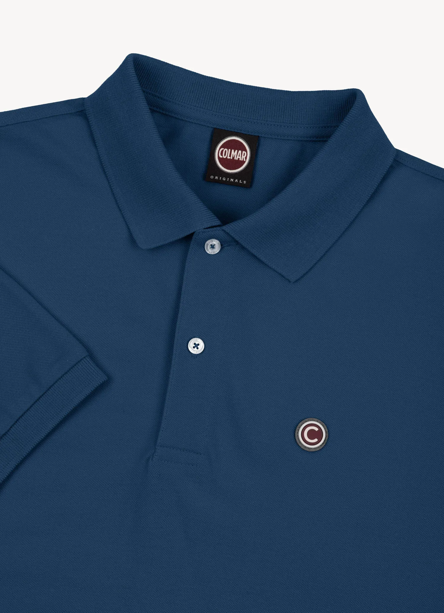 Piqué polo shirt with ribbed edges