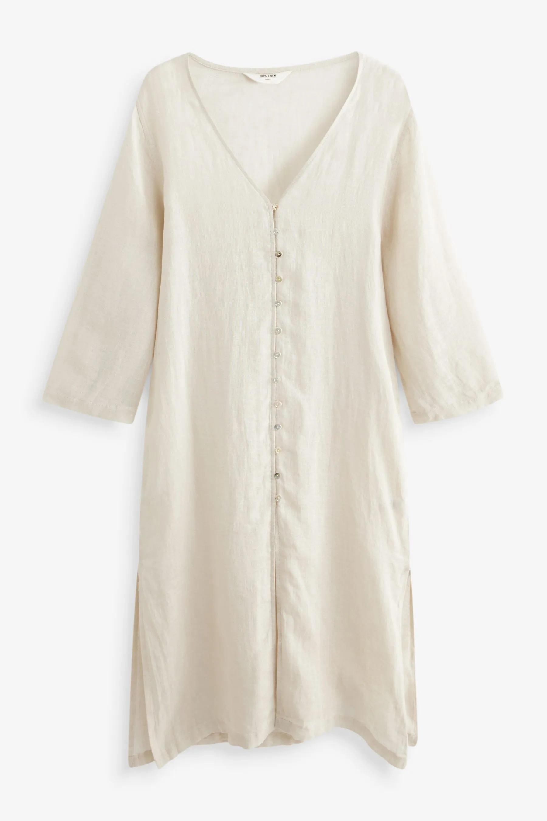 Premium 100% Linen Shirt Dress