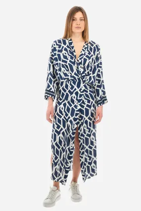 Regular-fit dress in synthetic fabric - Yenta