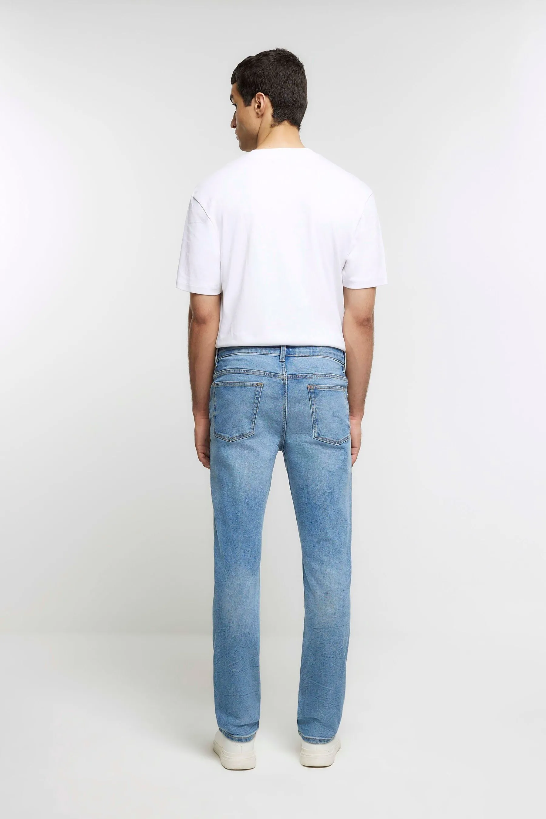 River Island - Vestibilità attillata / Slim Jeans lavaggio chiaro